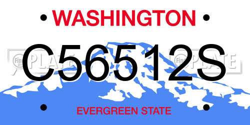 C56512S Washington License Plate