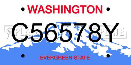 C56578Y Washington License Plate
