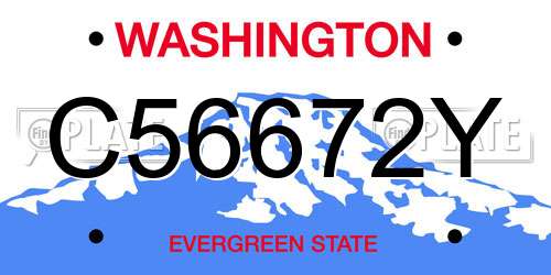 C56672Y Washington License Plate
