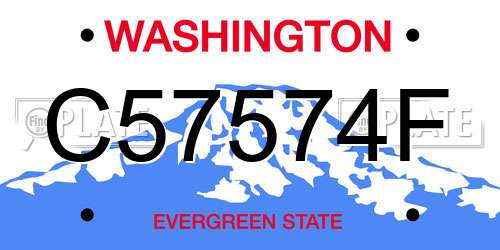 C57574F Washington License Plate