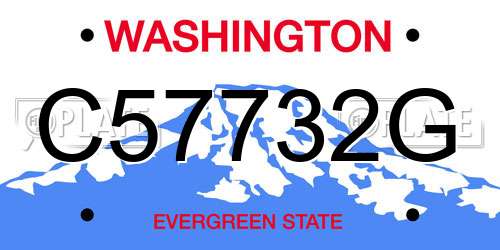 C57732G Washington License Plate