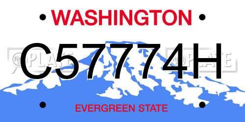 C57774H Washington License Plate