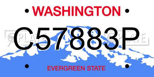 C57883P Washington License Plate