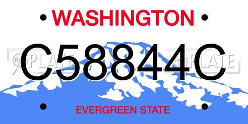 C58844C Washington License Plate