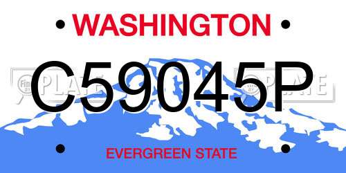 C59045P Washington License Plate