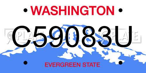 C59083U Washington License Plate