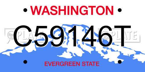 C59146T Washington License Plate