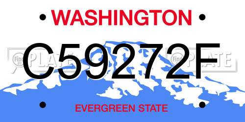 C59272F Washington License Plate