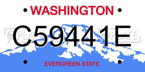 C59441E Washington License Plate