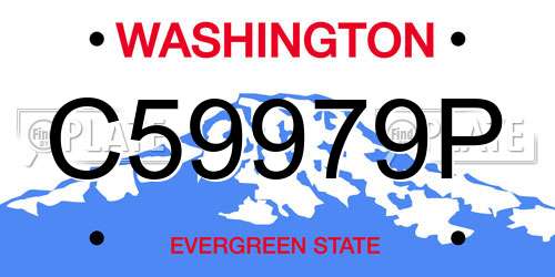 C59979P Washington License Plate