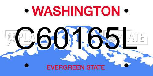 C60165L Washington License Plate