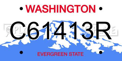 C61413R Washington License Plate