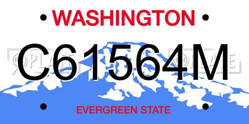 C61564M Washington License Plate