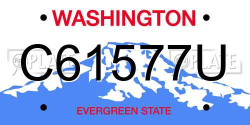 C61577U Washington License Plate