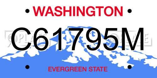 C61795M Washington License Plate