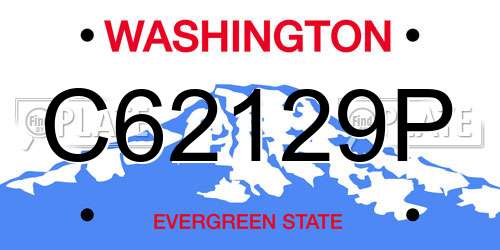 C62129P Washington License Plate