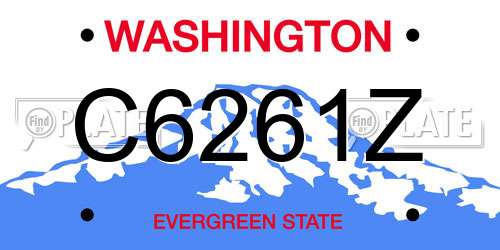 C6261Z Washington License Plate