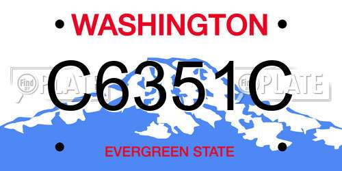 C6351C Washington License Plate