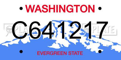 C641217 Washington License Plate