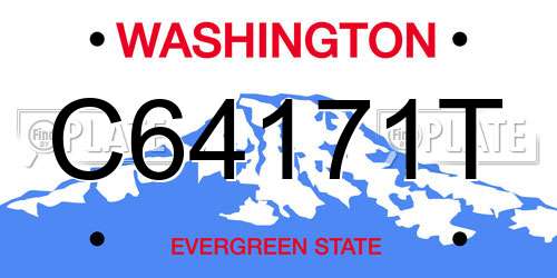 C64171T Washington License Plate