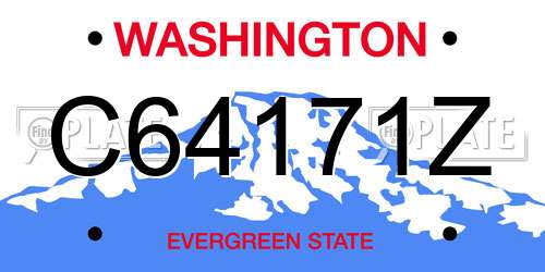 C64171Z Washington License Plate