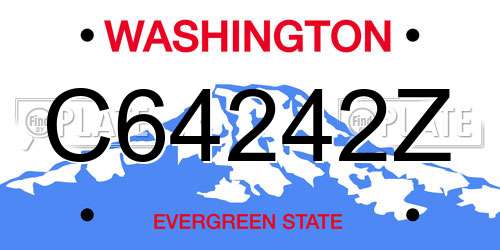 C64242Z Washington License Plate