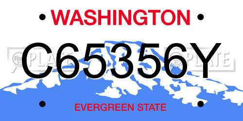 C65356Y Washington License Plate