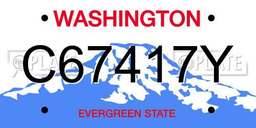 C67417Y Washington License Plate