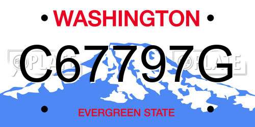 C67797G Washington License Plate