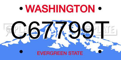 C67799T Washington License Plate