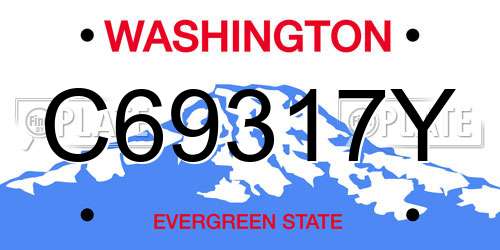 C69317Y Washington License Plate