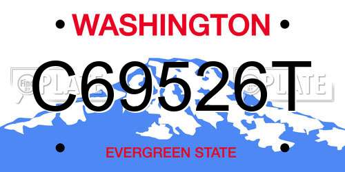 C69526T Washington License Plate