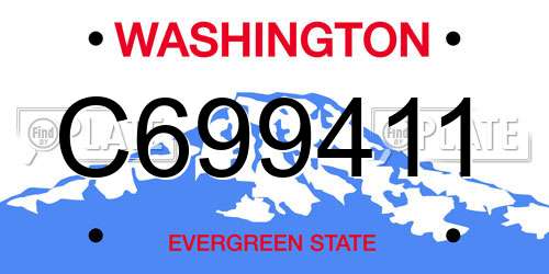 C699411 Washington License Plate