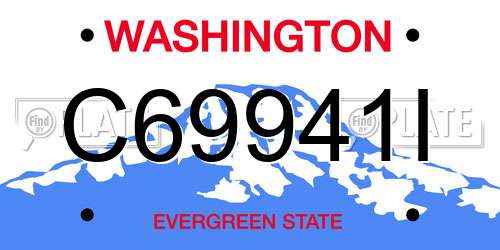 C69941I Washington License Plate