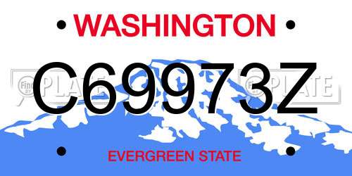 C69973Z Washington License Plate
