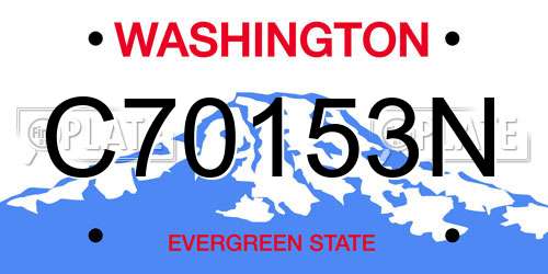 C70153N Washington License Plate