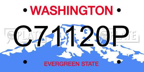 C71120P Washington License Plate