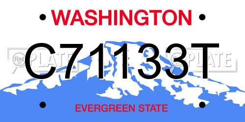 C71133T Washington License Plate