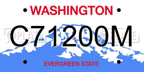 C71200M Washington License Plate