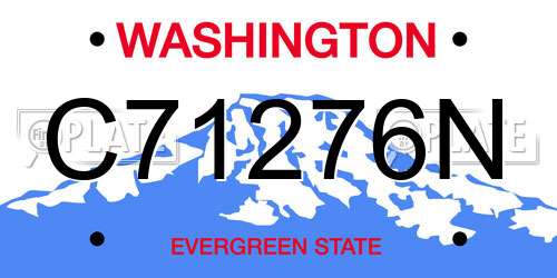 C71276N Washington License Plate