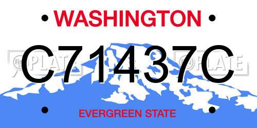 C71437C Washington License Plate
