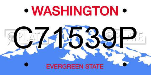 C71539P Washington License Plate