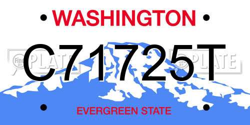C71725T Washington License Plate