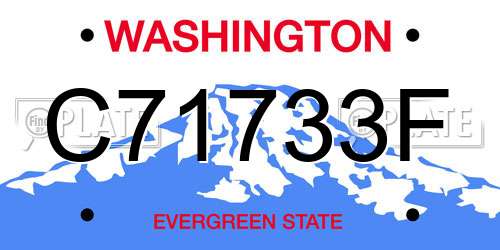 C71733F Washington License Plate