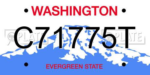 C71775T Washington License Plate