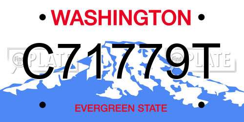 C71779T Washington License Plate
