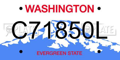 C71850L Washington License Plate