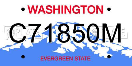 C71850M Washington License Plate