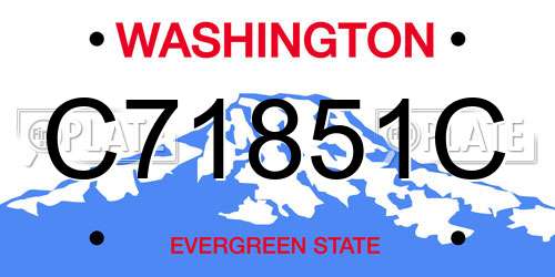 C71851C Washington License Plate