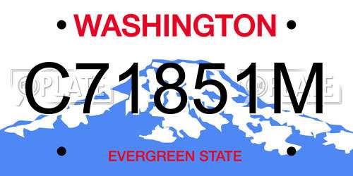 C71851M Washington License Plate